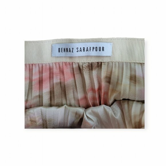 Behnaz Sarafpour romantic pastel floral pleated midi structured skirt size XS - Picture 8 of 14